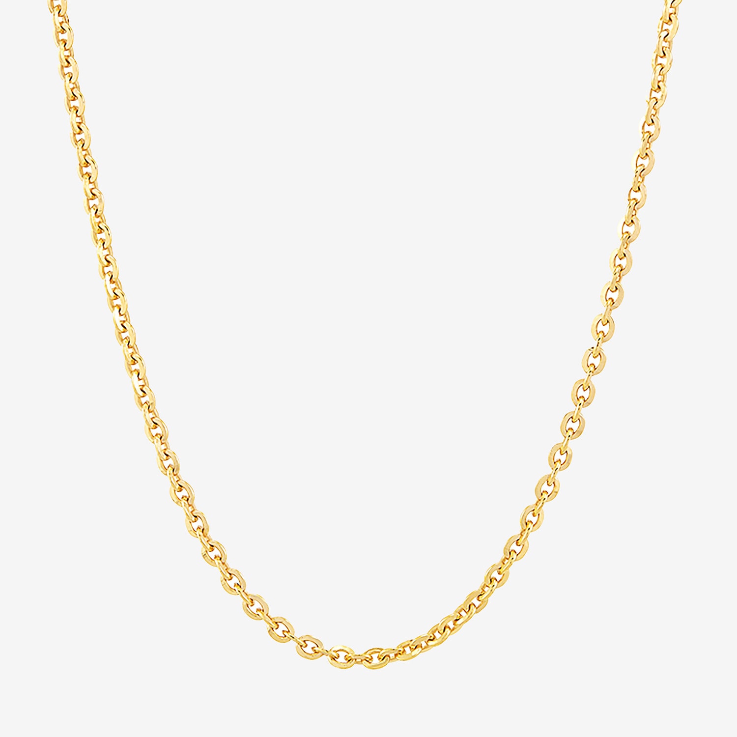 Made in Italy Unisex Adult 14K Gold Over Silver Inch Cable Chain Necklace
