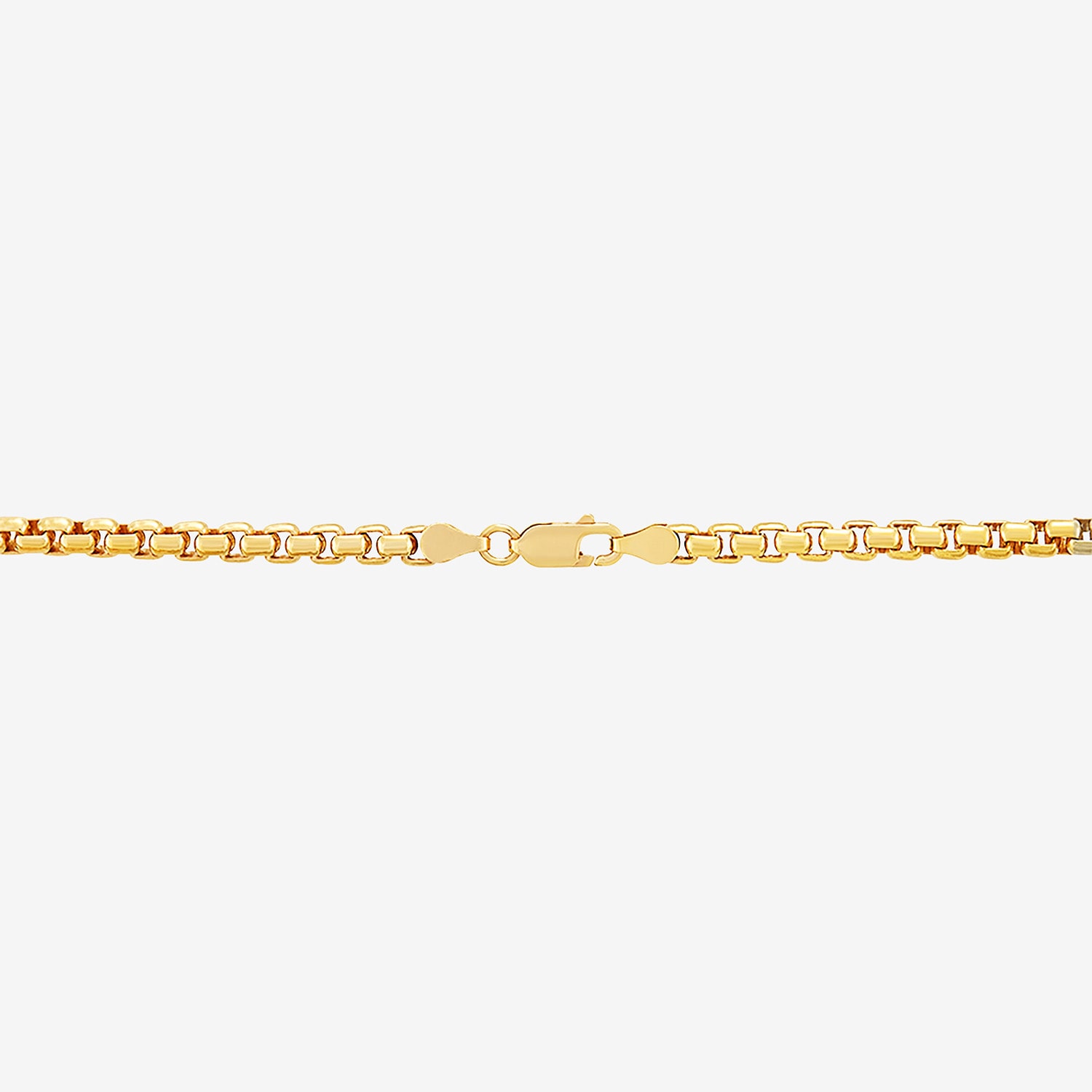 Made in Italy Unisex Adult 18K Gold Over Silver 20 Inch Box Chain Necklace