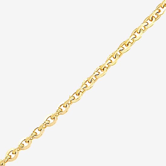 Made in Italy Unisex Adult 18K Gold Over Silver 18 Inch Cable Chain Necklace