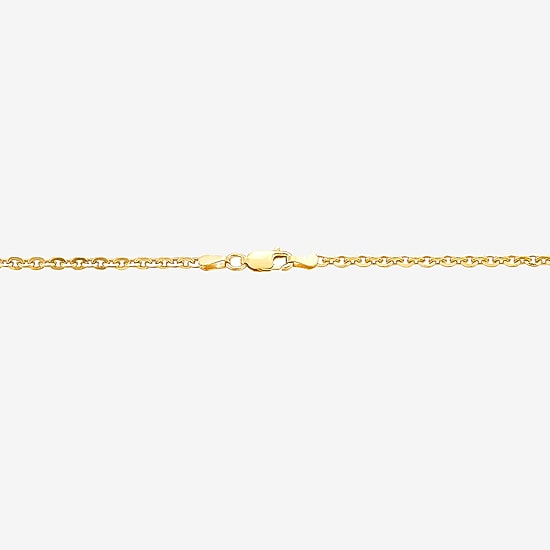 Made in Italy Unisex Adult 18K Gold Over Silver 22 Inch Cable Chain Necklace