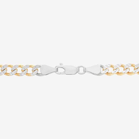 Made in Italy Mens 14K Gold Over Silver 22 Inch Curb Chain Necklace