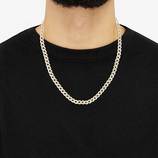 Made in Italy Mens 14K Gold Over Silver 22 Inch Curb Chain Necklace
