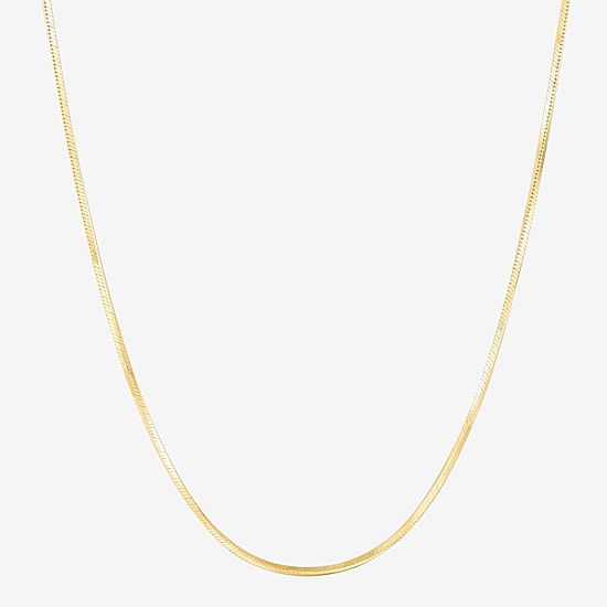 Made in Italy Womens 24K Gold Over Silver 22 Inch Snake Chain Necklace