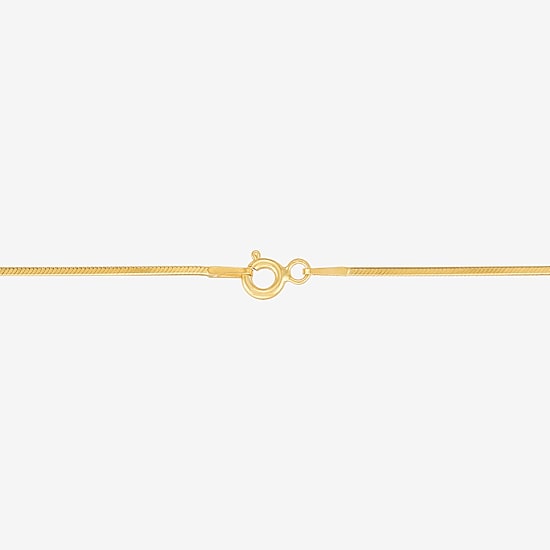 Made in Italy Womens 24K Gold Over Silver 18 Inch Snake Chain Necklace