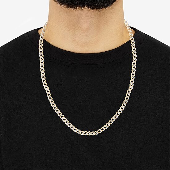 Made in Italy Mens 14K Gold Over Silver 24 Inch Curb Chain Necklace