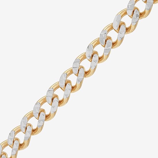 Made in Italy Mens 14K Gold Over Silver 24 Inch Curb Chain Necklace