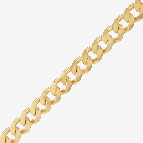 Made in Italy Mens 24K Gold Over Silver 20 Inch Curb Chain Necklace