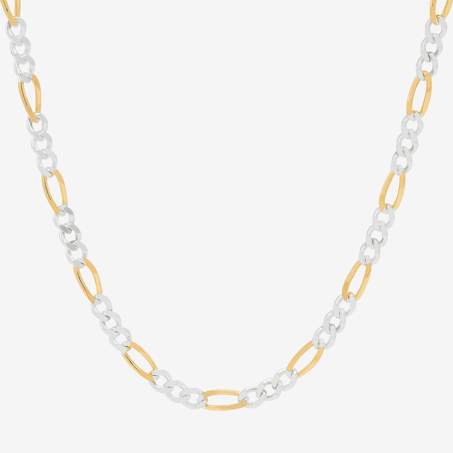 Made in Italy Unisex Adult 14K Gold Over Silver Inch Figaro Chain Necklace