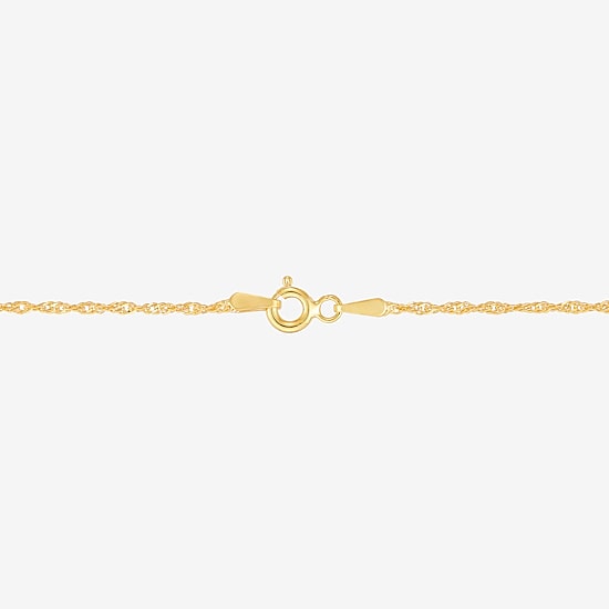 Made in Italy Womens 24K Gold Over Silver 20 Inch Singapore Chain Necklace