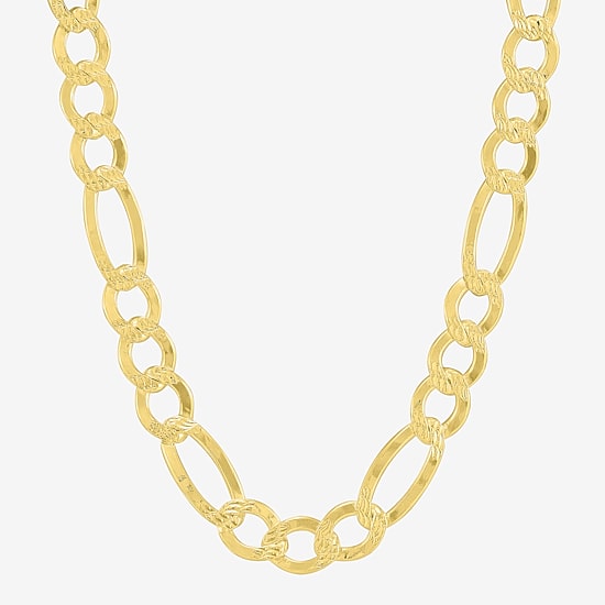 Made in Italy Womens 14K Gold Over Silver 20 Inch Figaro Chain Necklace