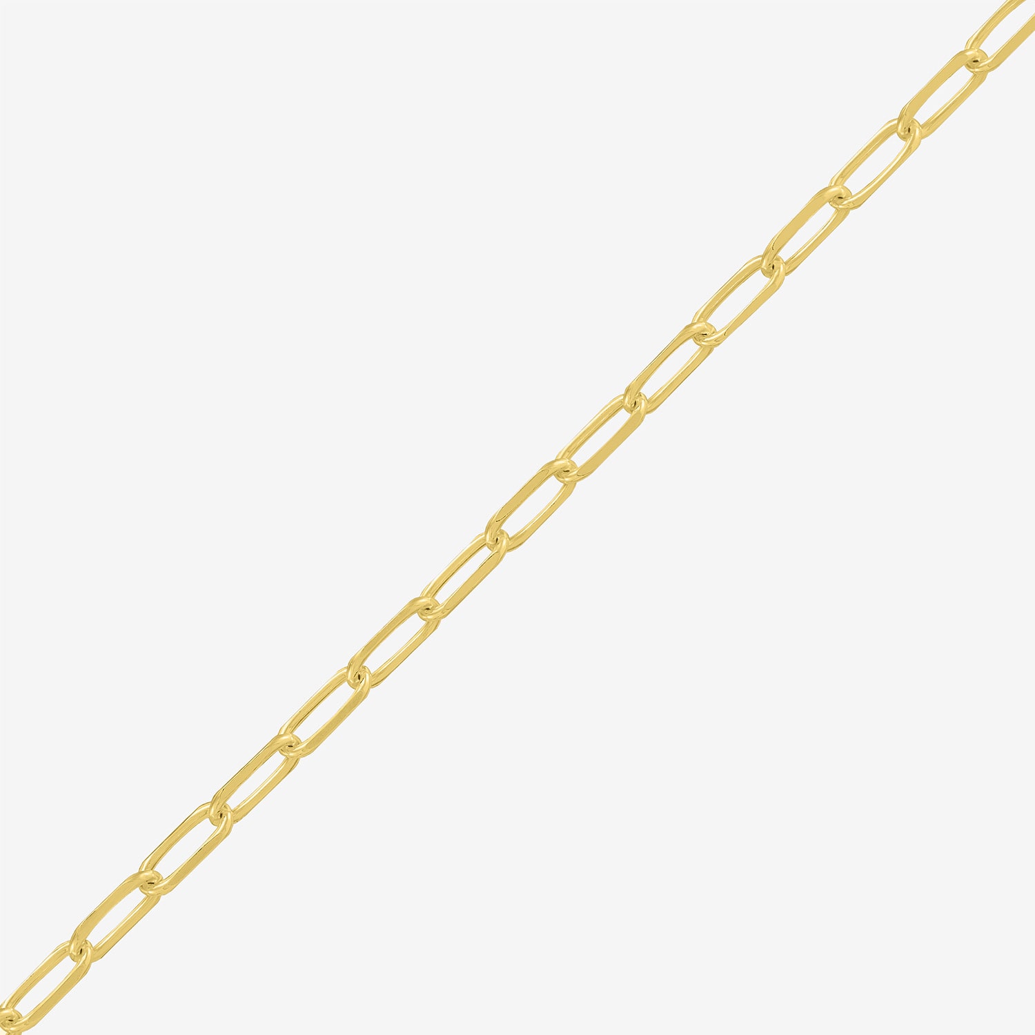 Made in Italy Womens 14K Gold Over Silver Inch Paperclip Chain Necklace