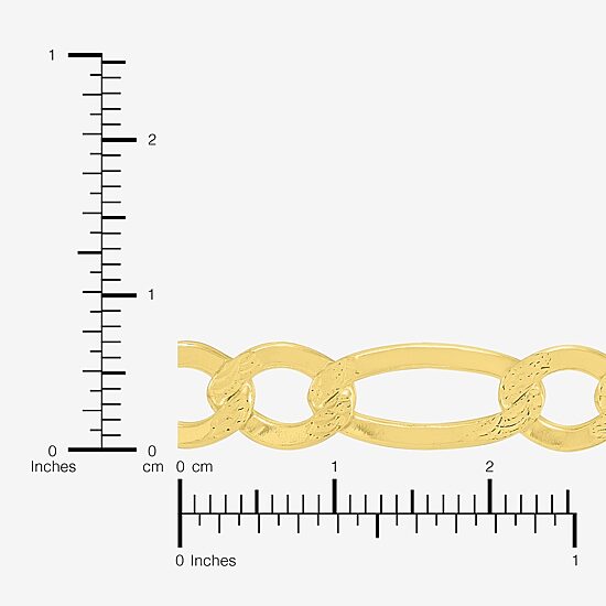 Made in Italy Womens 14K Gold Over Silver 24 Inch Figaro Chain Necklace