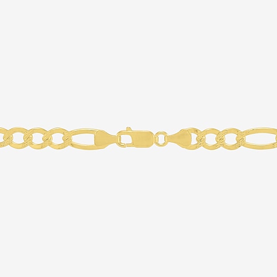Made in Italy Womens 14K Gold Over Silver 22 Inch Figaro Chain Necklace