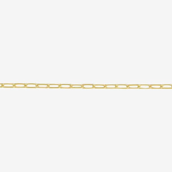 Made in Italy Womens 18K Gold Over Silver 18 Inch Paperclip Chain Necklace