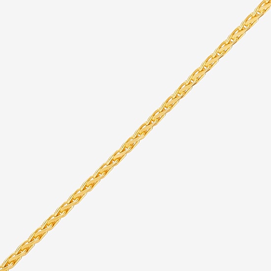 Made in Italy Womens 14K Gold Over Silver 20 Inch Wheat Chain Necklace