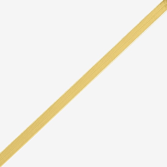 Made in Italy Womens 18K Gold Over Silver 22 Inch Herringbone Chain Necklace