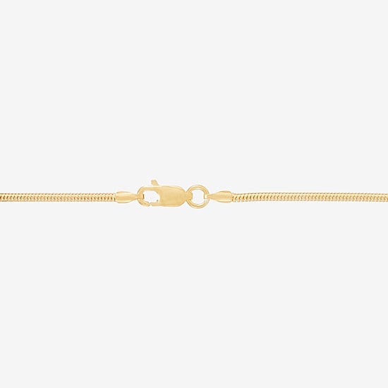 Made in Italy Unisex Adult 24K Gold Over Silver 20 Inch Snake Chain Necklace