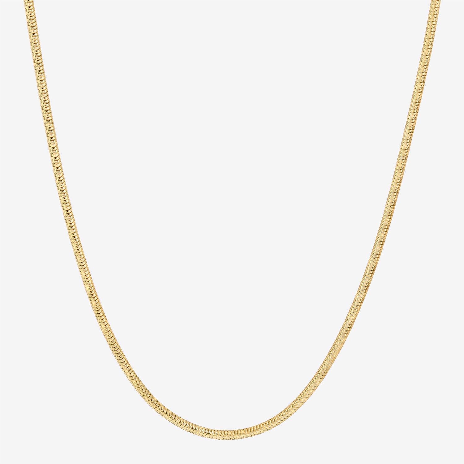 Made in Italy Unisex Adult 14K Gold Over Silver Inch Snake Chain Necklace