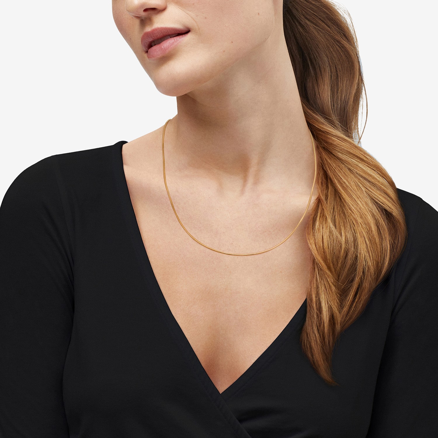 Made in Italy Unisex Adult 24K Gold Over Silver Inch Snake Chain Necklace