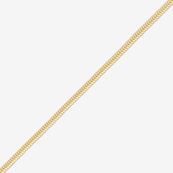 Made in Italy Unisex Adult 24K Gold Over Silver 22 Inch Snake Chain Necklace