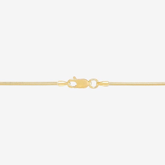 Made in Italy Unisex Adult 24K Gold Over Silver 20 Inch Snake Chain Necklace