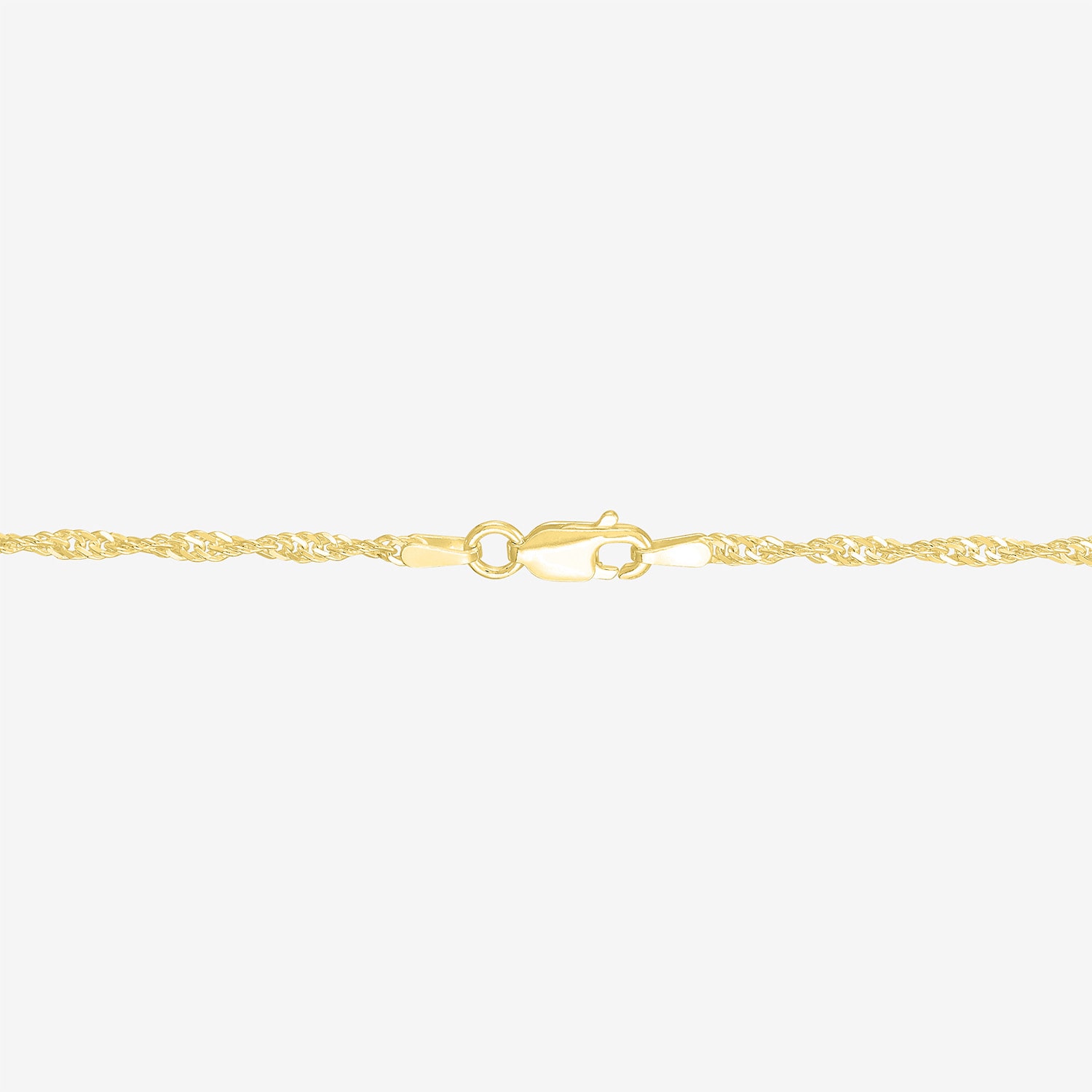 Made in Italy Womens 18K Gold Over Silver Inch Singapore Chain Necklace