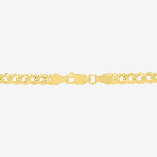 Made in Italy Womens 14K Gold Over Silver 24 Inch Curb Chain Necklace