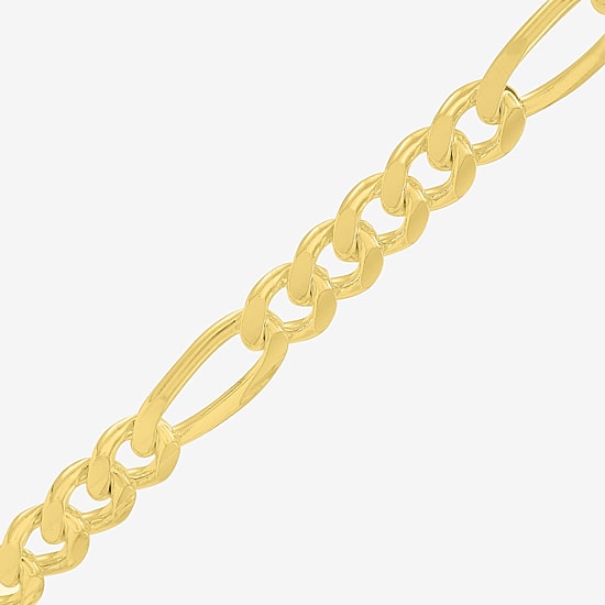 Made in Italy Mens 18K Gold Over Silver 22 Inch Figaro Chain Necklace