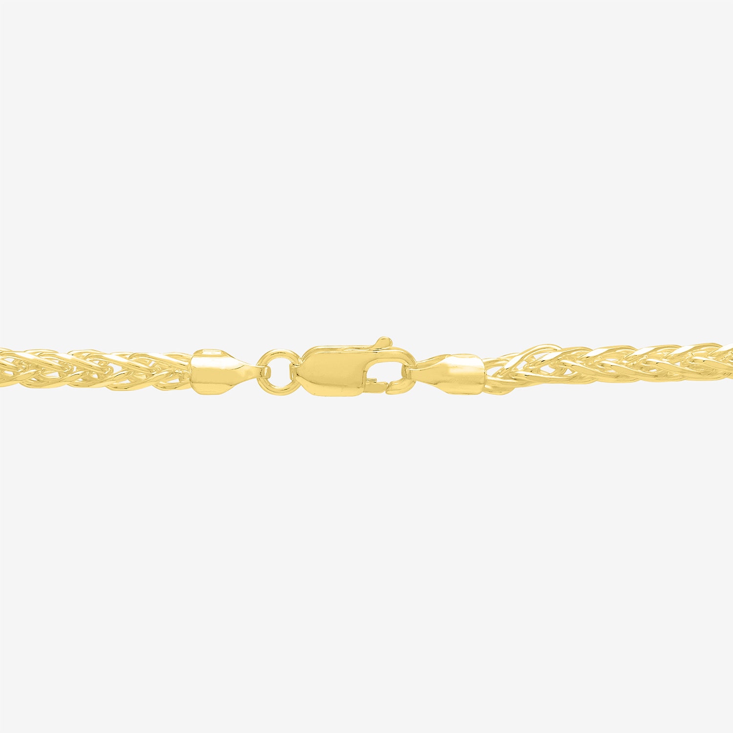 Made in Italy Womens 18K Gold Over Silver 20 Inch Wheat Chain Necklace