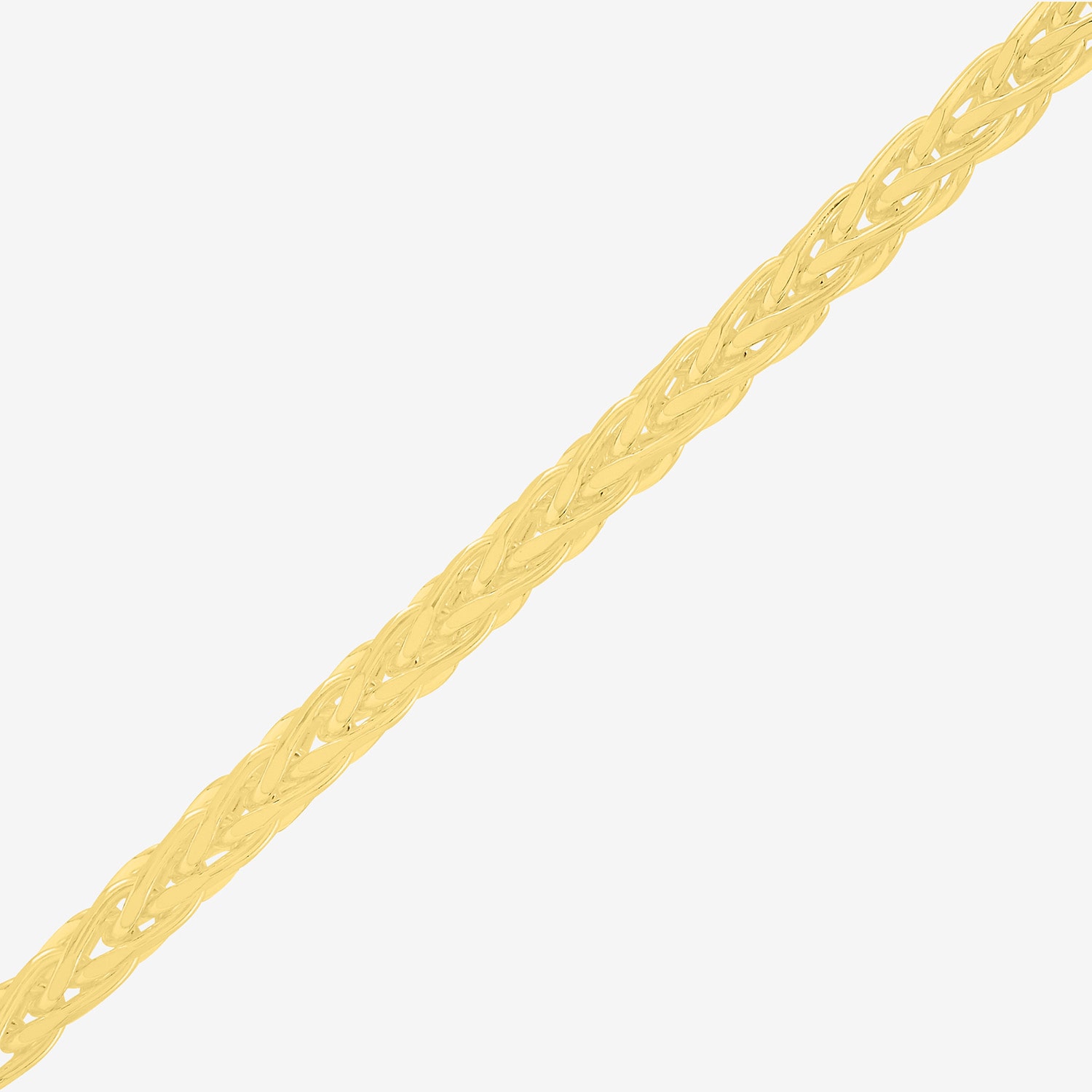 Made in Italy Womens 18K Gold Over Silver 20 Inch Wheat Chain Necklace