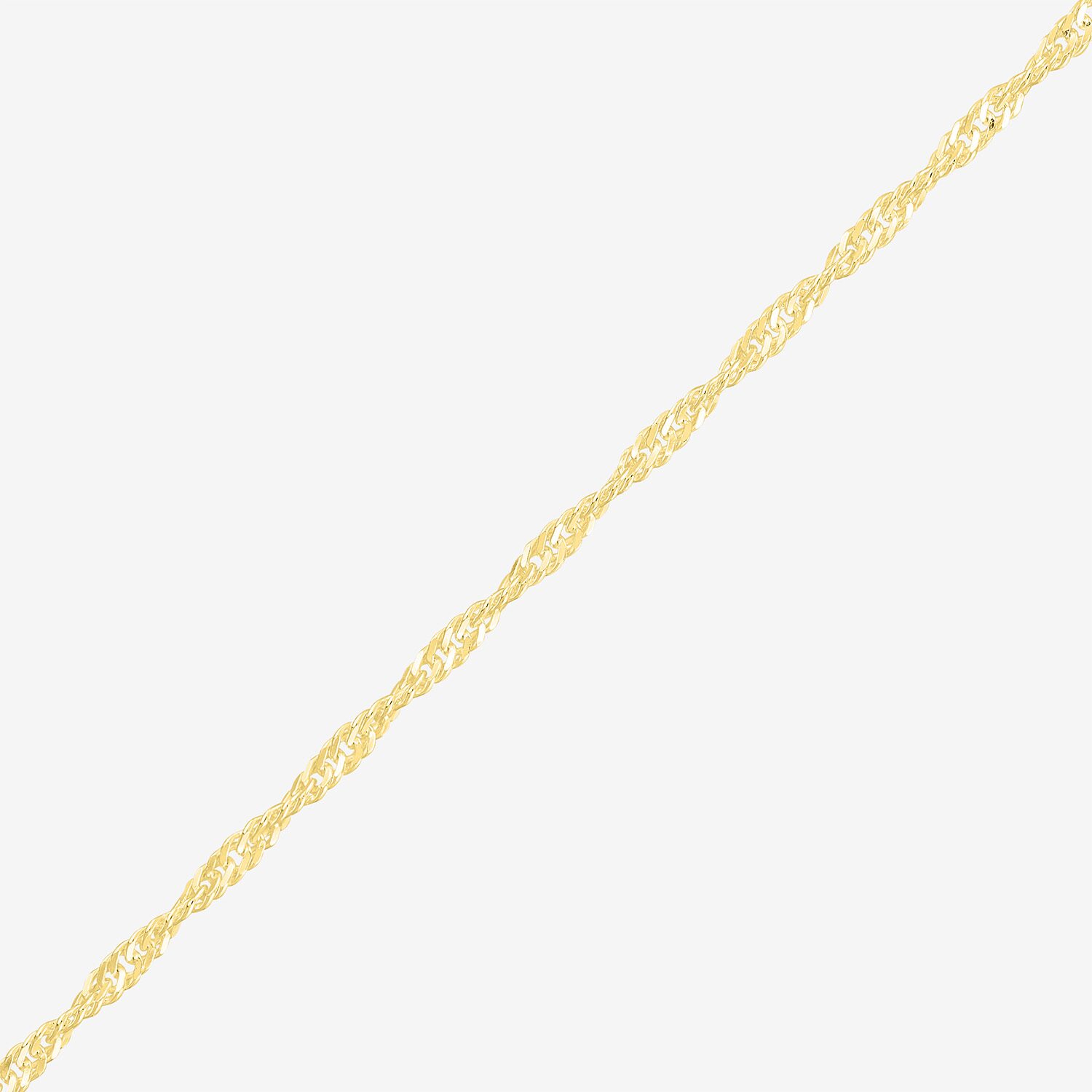 Made in Italy Womens 14K Gold Over Silver 20 Inch Singapore Chain Necklace