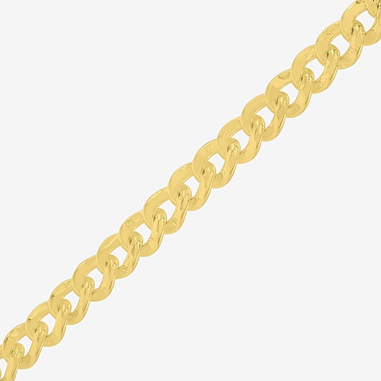 Made in Italy Womens 18K Gold Over Silver 22 Inch Curb Chain Necklace
