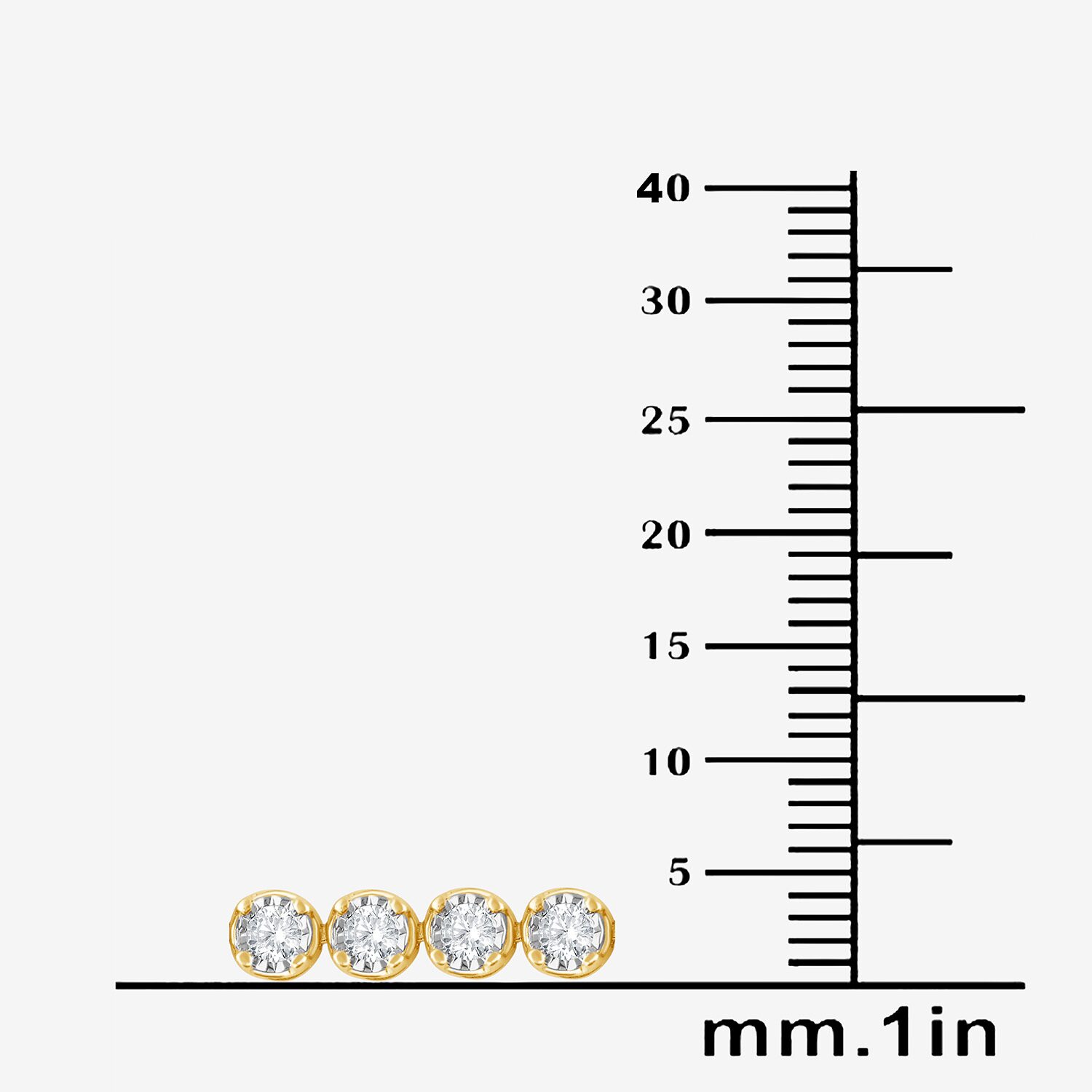 (G / Si1-Si2) Womens 3 CT. T.W. Lab Grown White Diamond 14K Gold Over Silver 7.25 Inch Tennis Bracelet
