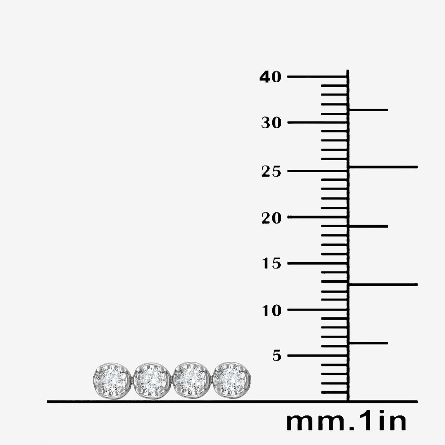 (G / Si1-Si2) Womens 3 CT. T.W. Lab Grown White Diamond 14K Gold Over Silver 7.25 Inch Tennis Bracelet