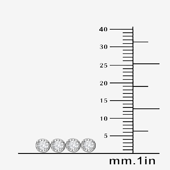 (G / Si1-Si2) Womens 3 CT. T.W. Lab Grown White Diamond 14K Gold Over Silver 7.25 Inch Tennis Bracelet