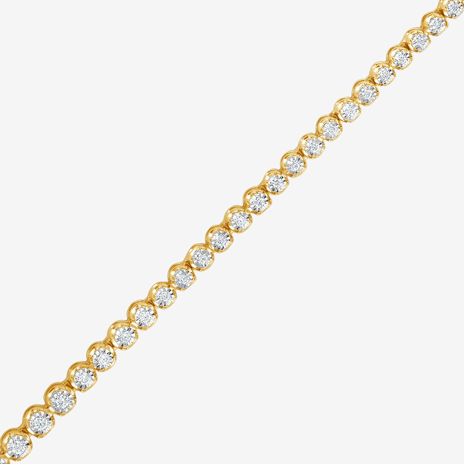 (G / Si1-Si2) Womens White Diamond Sterling Silver 17 Inch Tennis Necklace