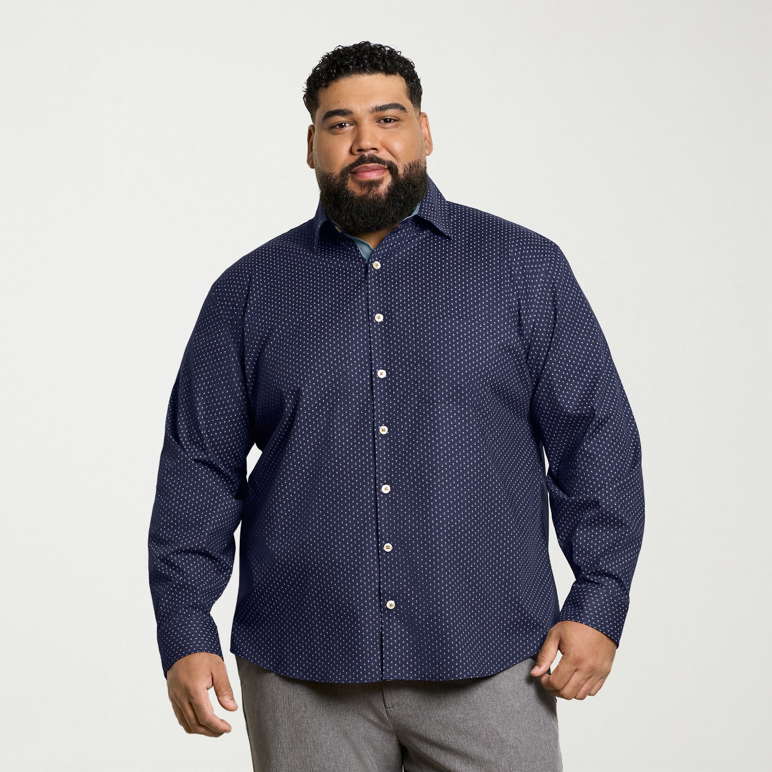 Van Heusen Originals Mens Long Sleeve Regular Fit Big and Tall Button-Down Shirt