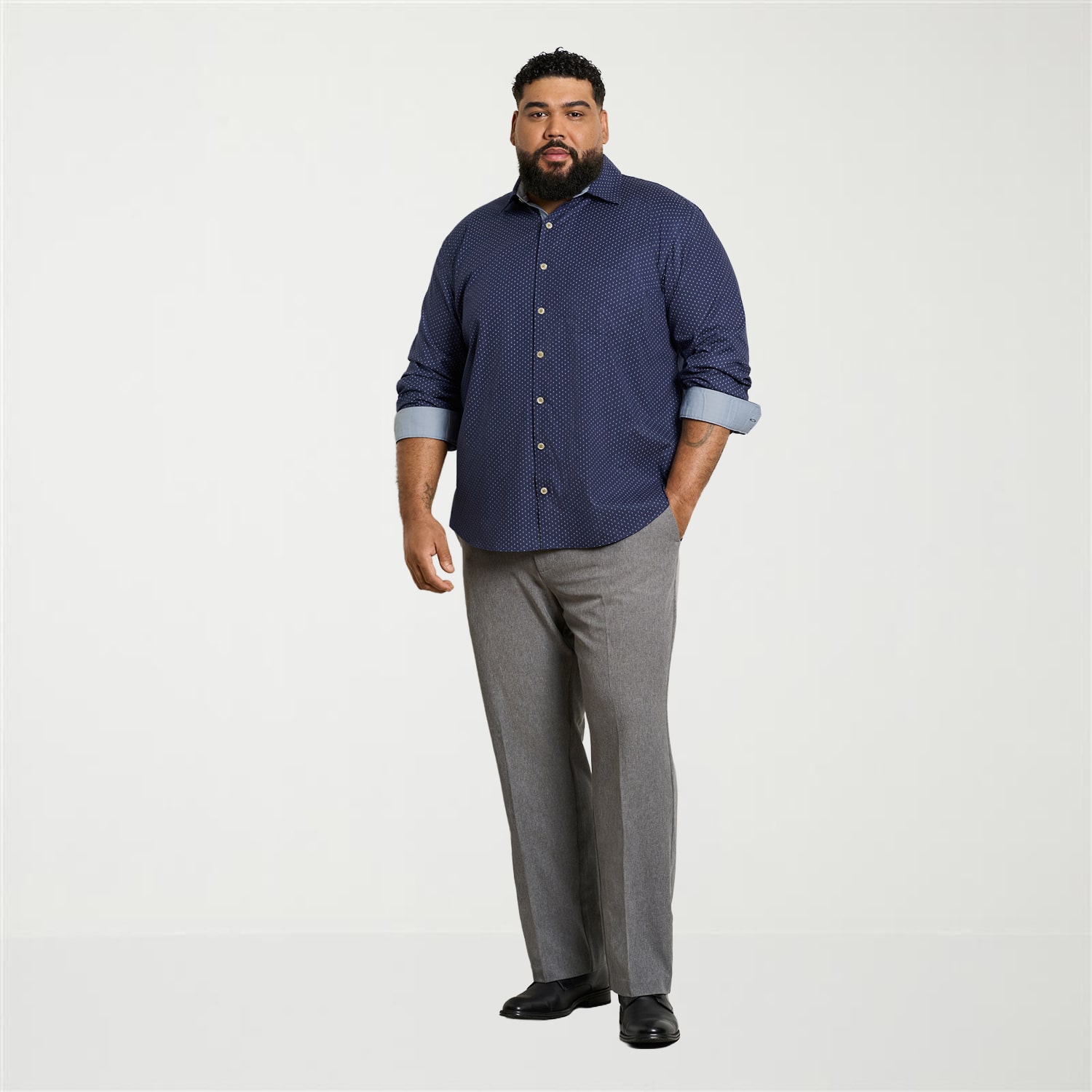 Van Heusen Originals Mens Long Sleeve Regular Fit Big and Tall Button-Down Shirt