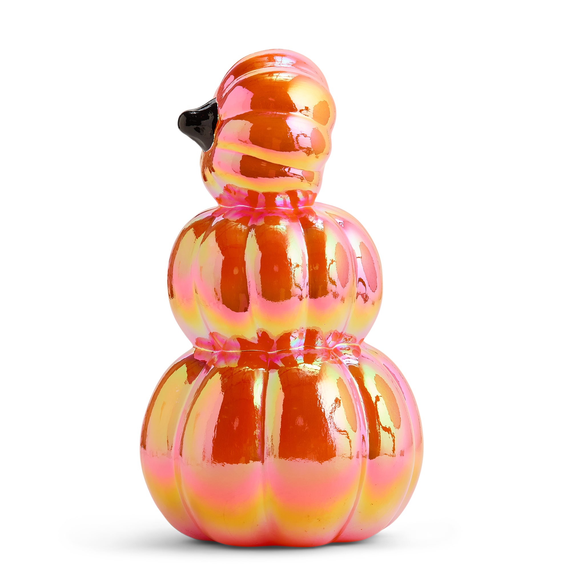 Layerings Stacked Pumpkin Lighted Halloween Tabletop Decor