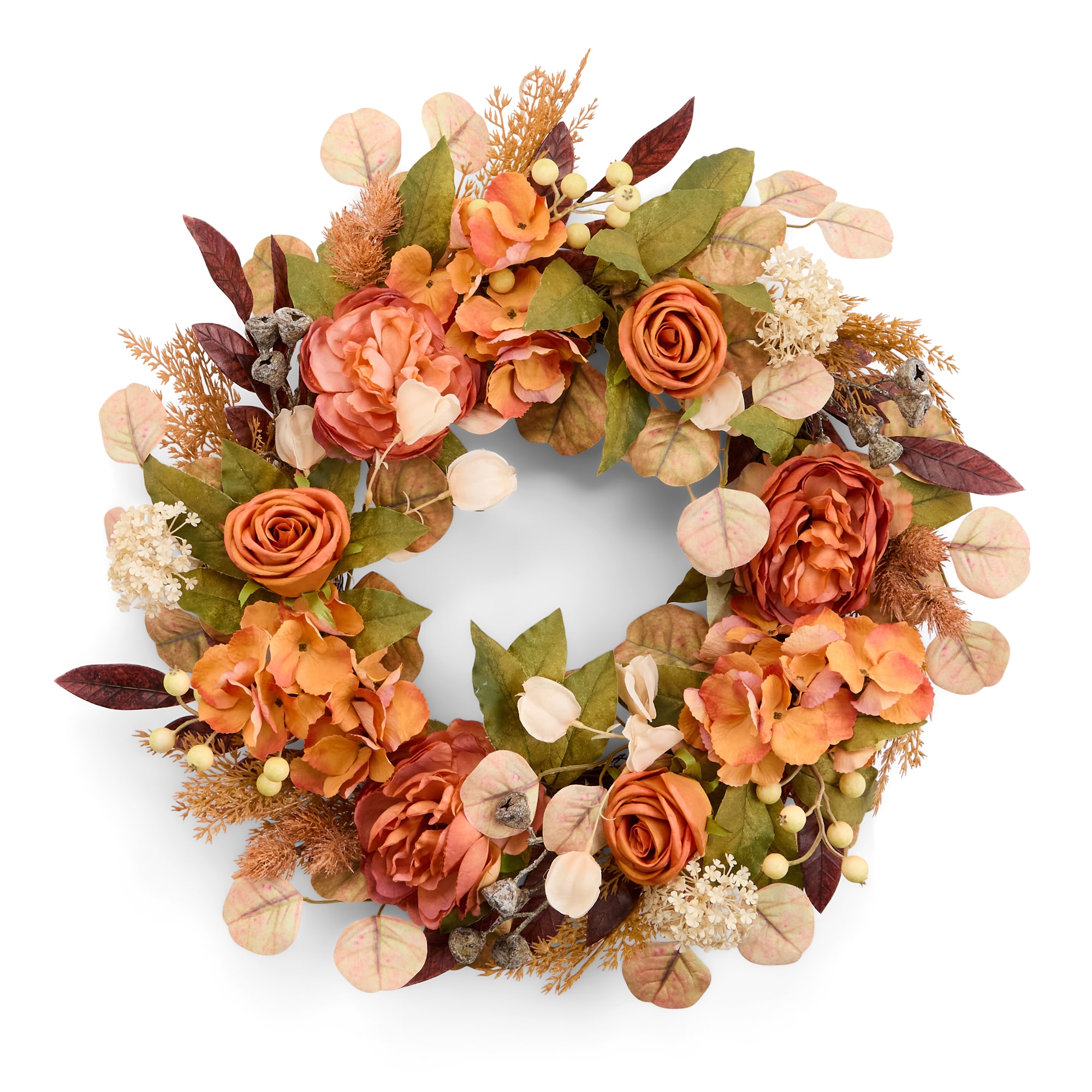 Layerings Orange Rose Wreath
