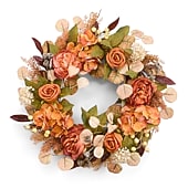 Layerings Orange Rose Wreath