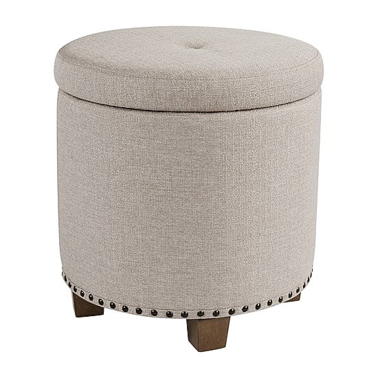 Kinfine HomePop Luxury Small Storage Ottoman
