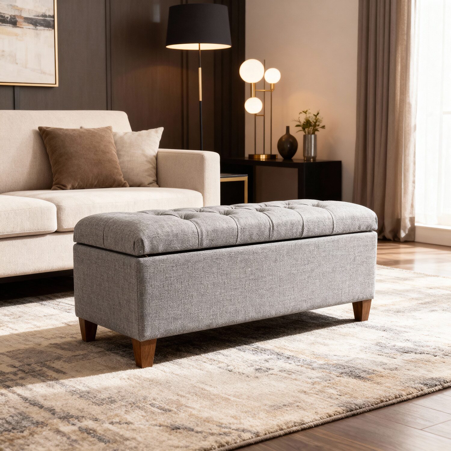 Kinfine Large Tufted Storage Bench