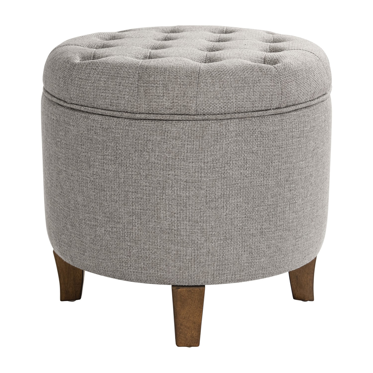 Kinfine Small Round Tufted Storage Ottoman