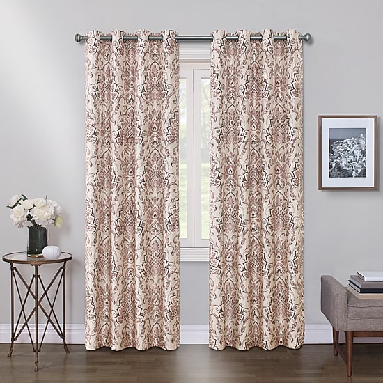 Max Blackout Mystique Print Grommet Top 100% Blackout Single Curtain Panel