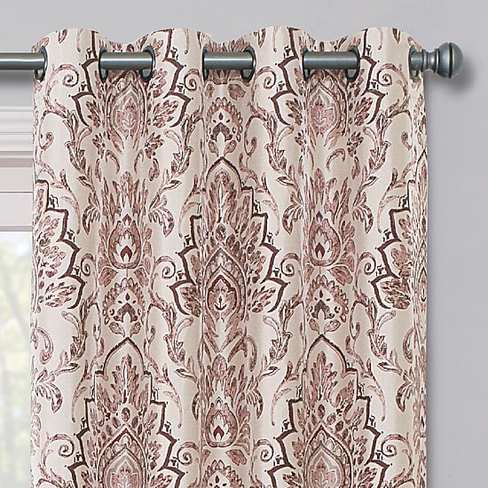 Max Blackout Mystique Print Grommet Top 100% Blackout Single Curtain Panel