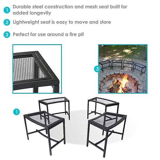 Sunnydaze 4 Pack Bench