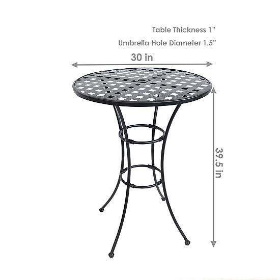 Weather Resistant Iron Side Table
