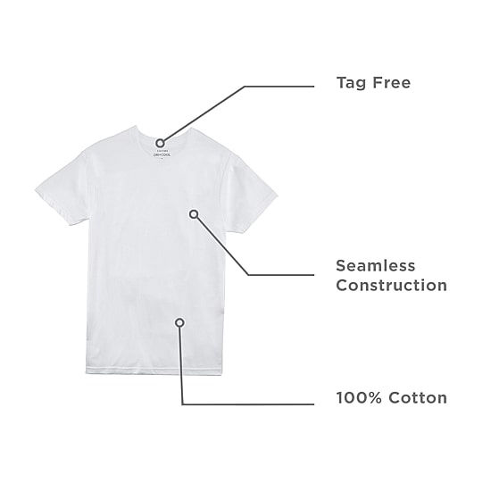Stafford Heavyweight Mens 4 Pack Short Sleeve V Neck T-Shirt Big