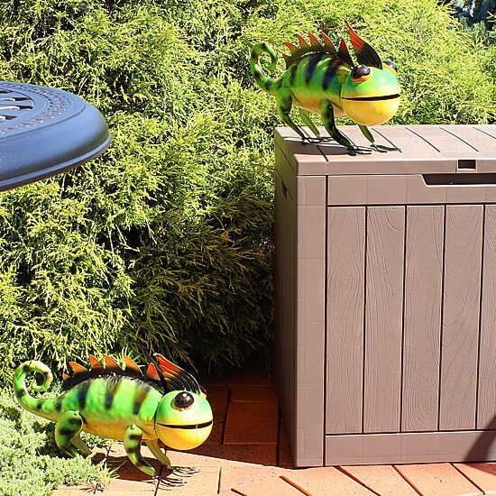 Net Health Shops Chameleon Outdoor Statue 2-pc. Metal Yard Art